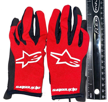 Children's MX Gloves- Alpine Stars Radar (Size Youth XS) MARS RED and WHITE